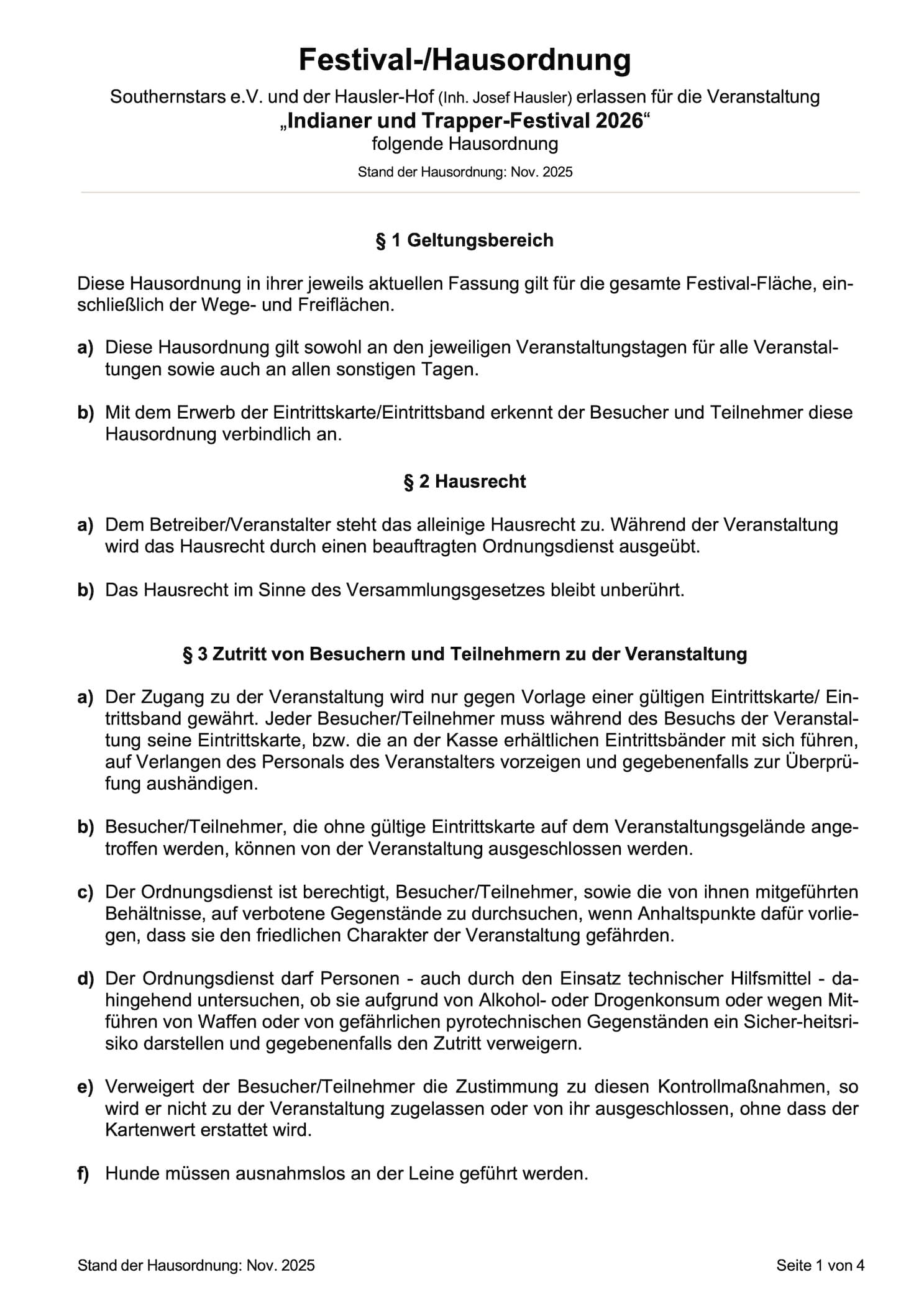 Vereinssatzung Bild 1