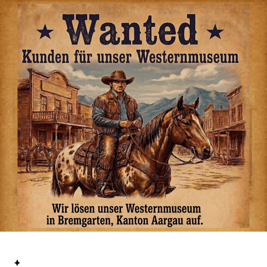 Verkauf aus Westernmuseum