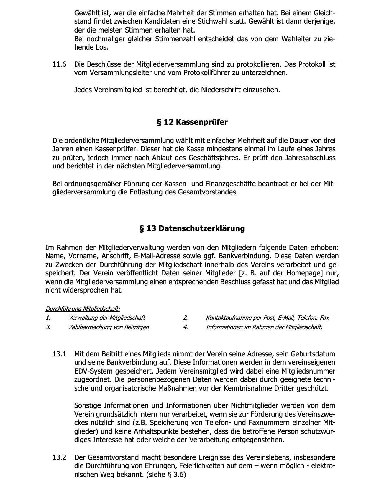 Vereinssatzung Bild 10