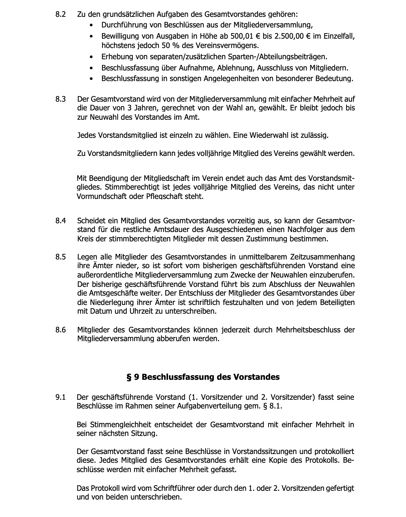 Vereinssatzung Bild 7