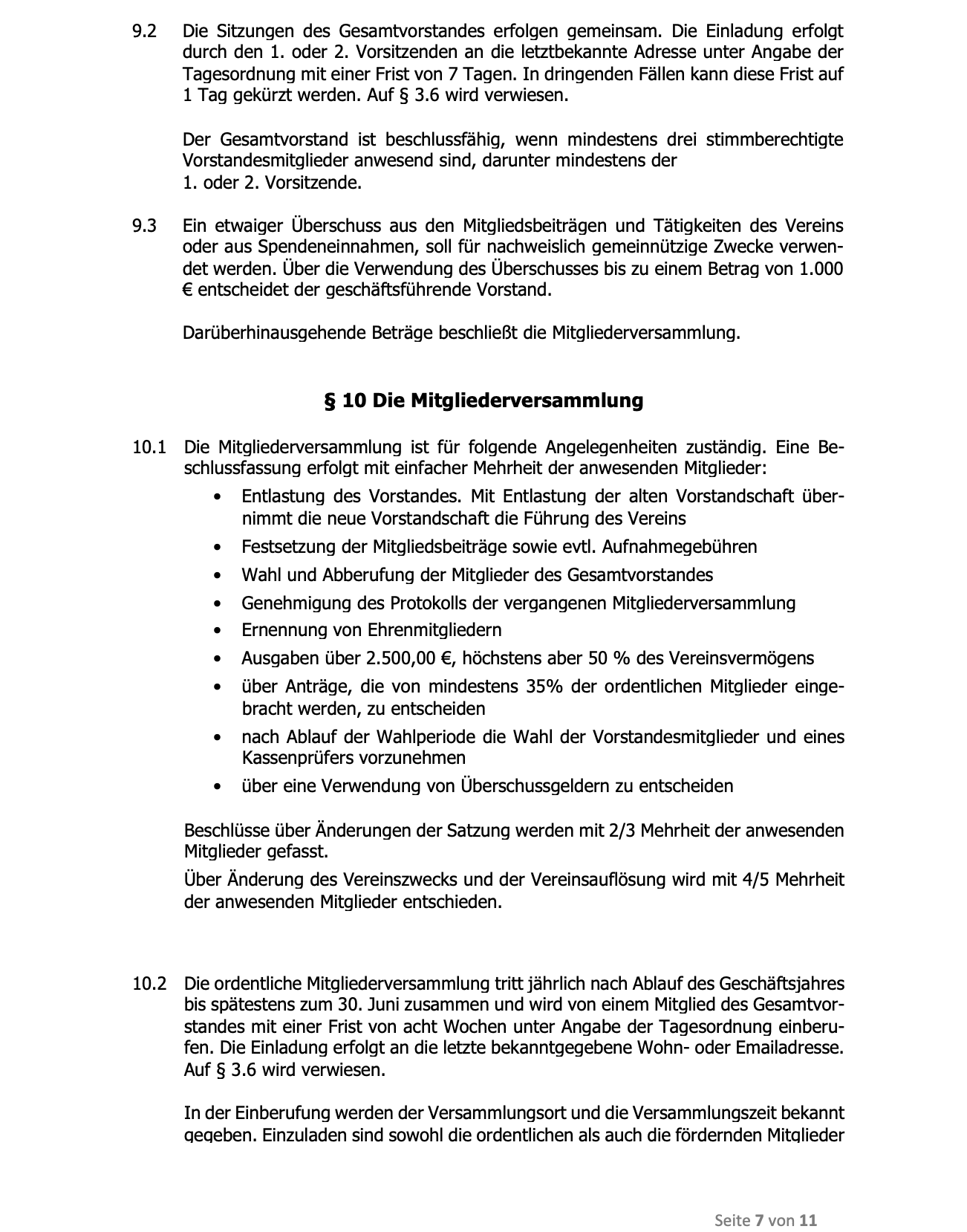 Vereinssatzung Bild 8