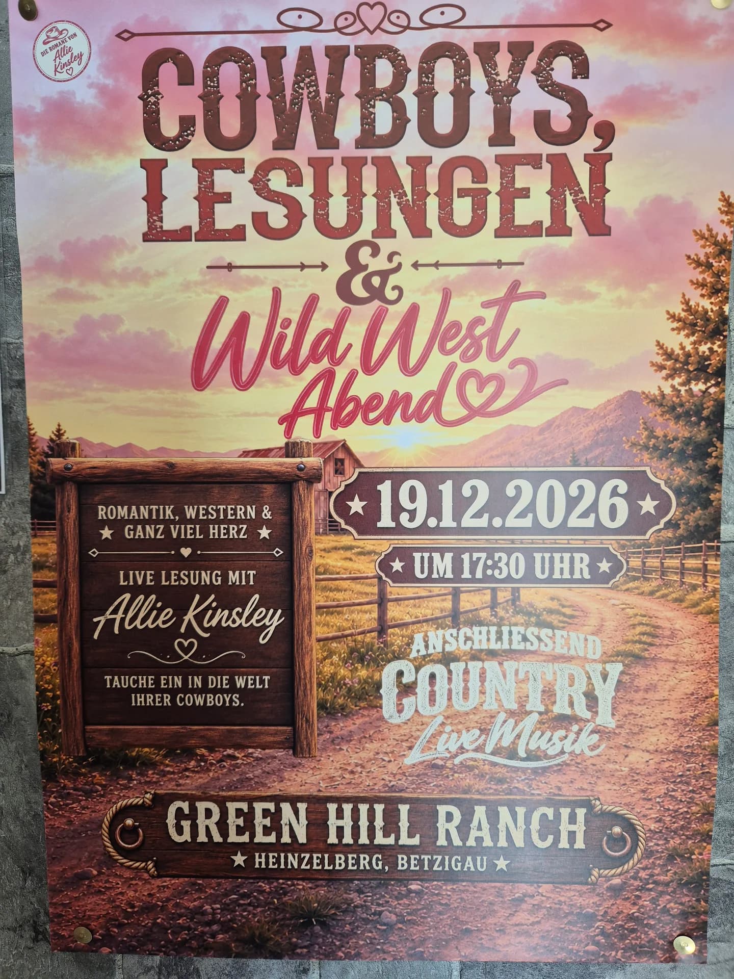 Countrylesung, anschließend Wild West Abend